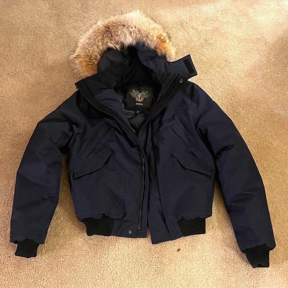 Nobis DYLAN MENS HOODED BOMBER JACKET - NAVY / S